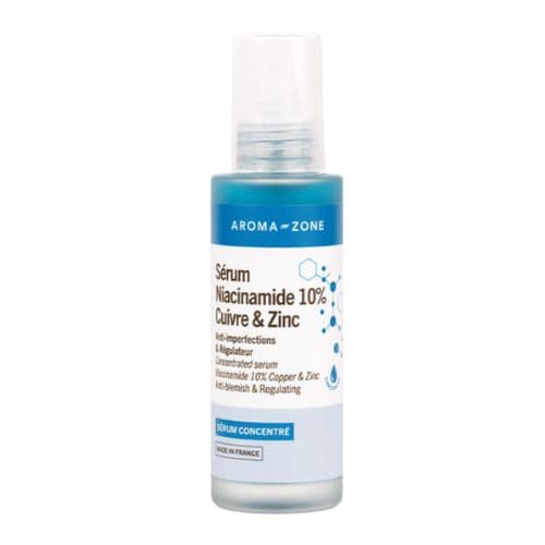 Sérum concentré Niacinamide 10%, Cuivre &amp; Zinc anti-inperfections et regulateur AROMA-ZONE 100ml